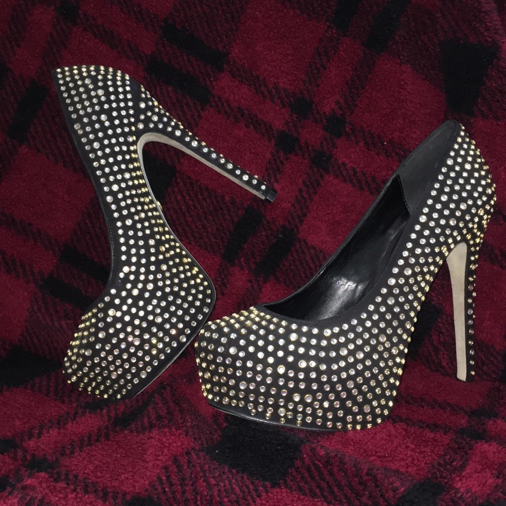 💎💎BEBE RHINESTONE 💎💎💎PLATFORM PUMPS💎💎💎💎💎 - Picture 2 of 6